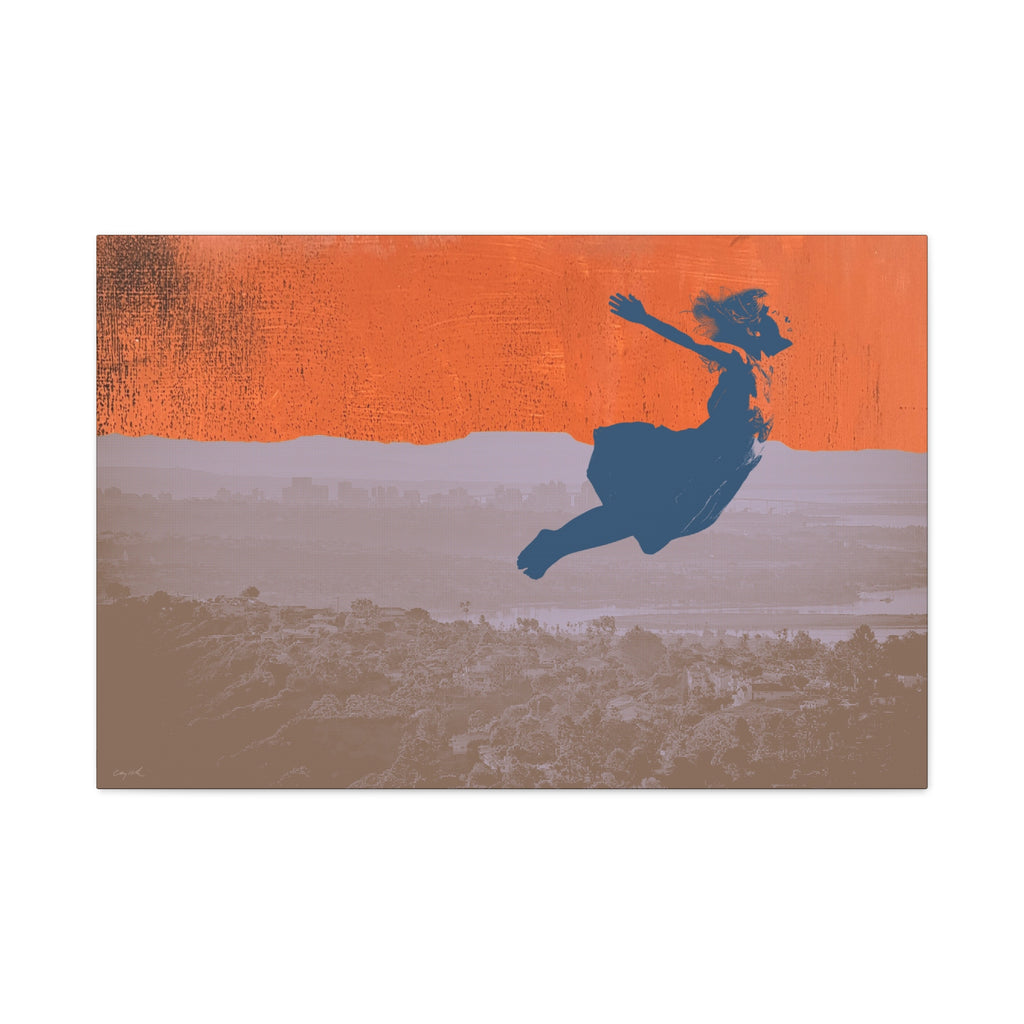 FLYING DREAM - girl - Canvas Print - 2 sizes - FREE SHIPPING