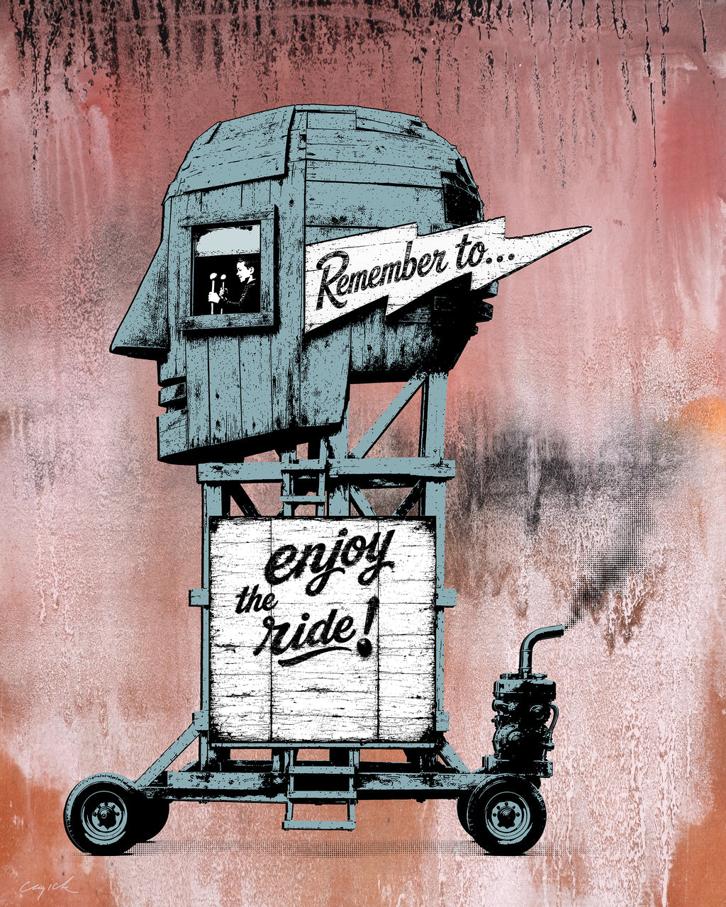 REMEMBER TO ENJOY THE RIDE - Canvas Print - 2 sizes - FREE SHIPPING