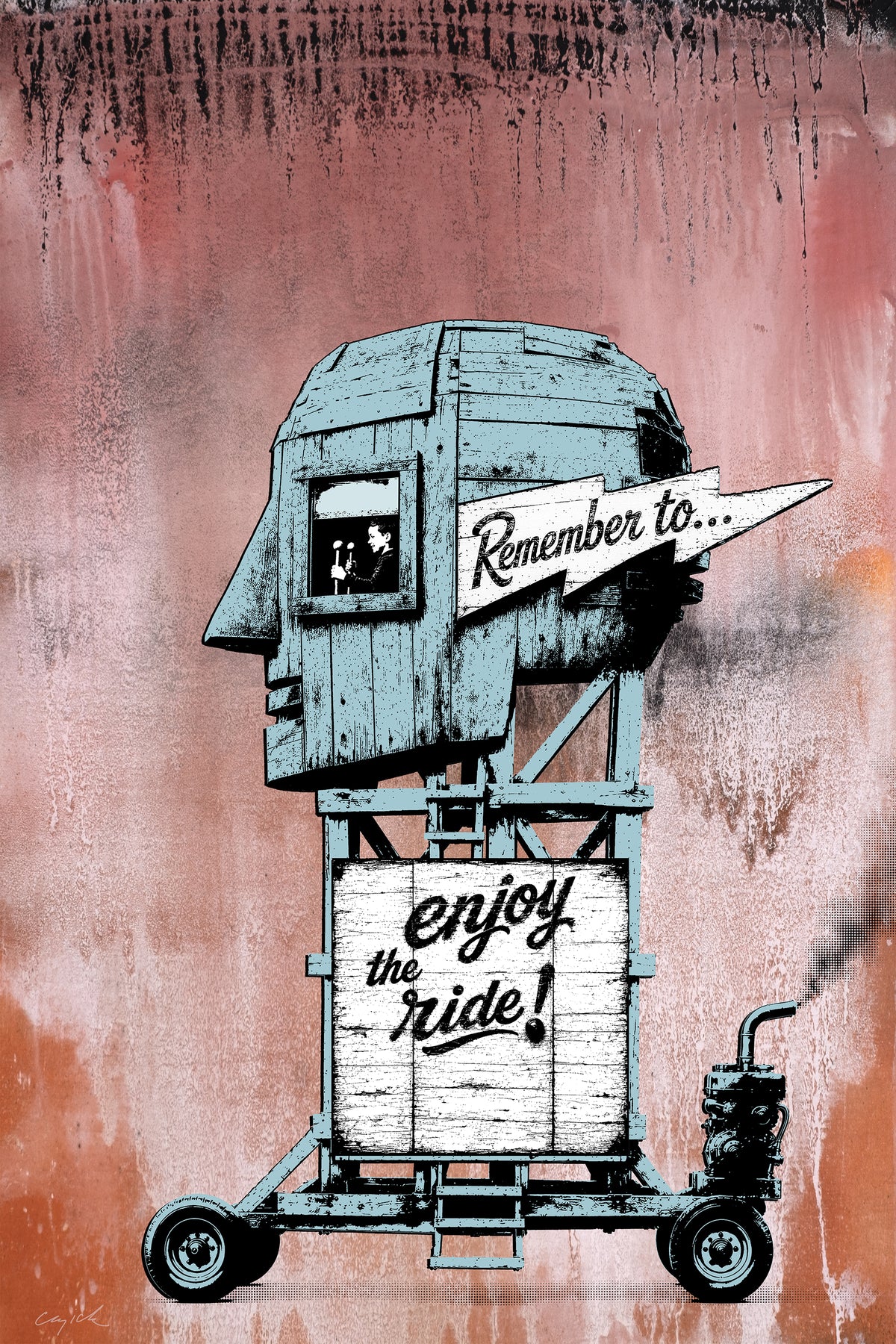 REMEMBER TO ENJOY THE RIDE - Canvas Print - 2 sizes - FREE SHIPPING