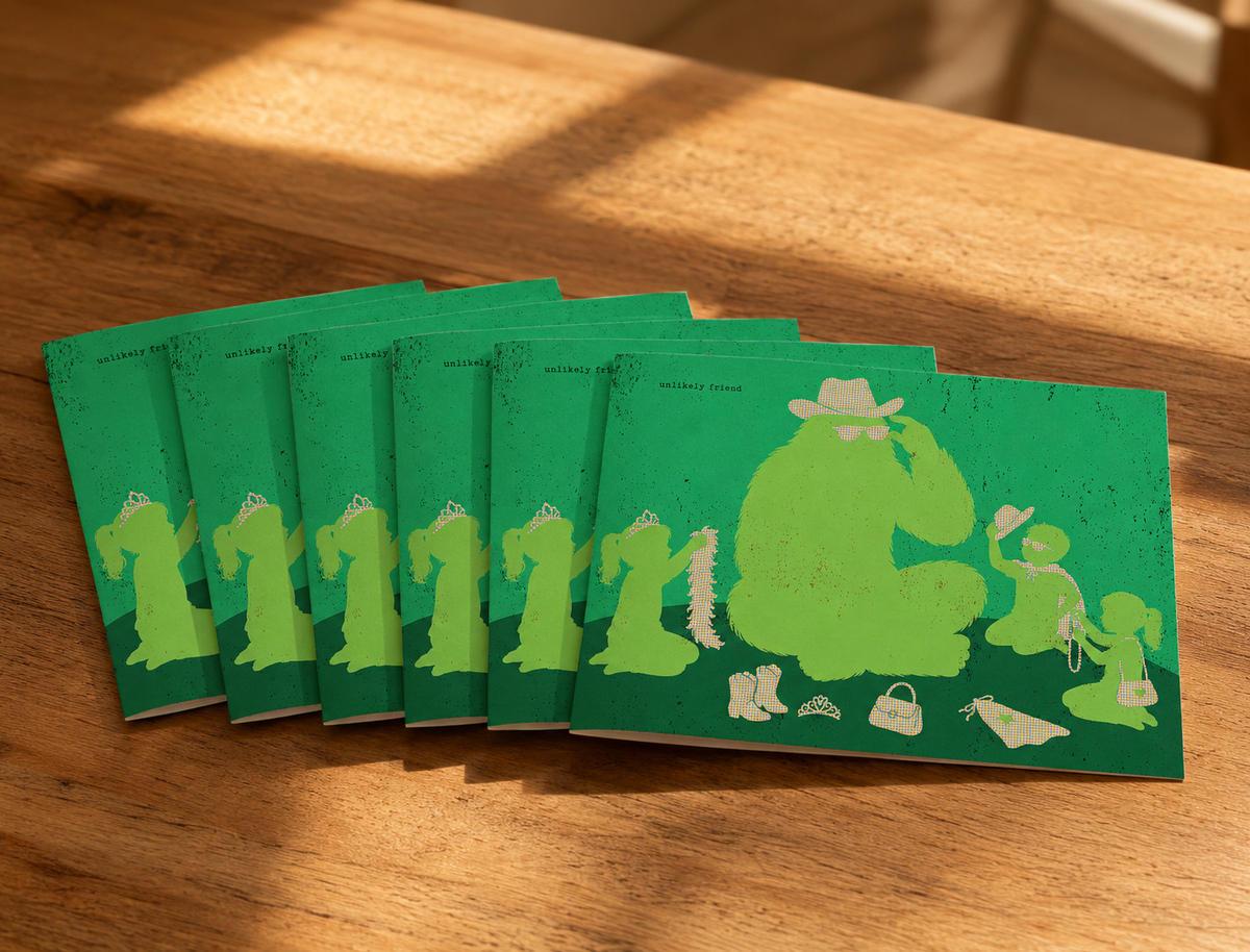 UNLIKELY FRIEND - greeting card with envelope - single and multi pack. Free shipping