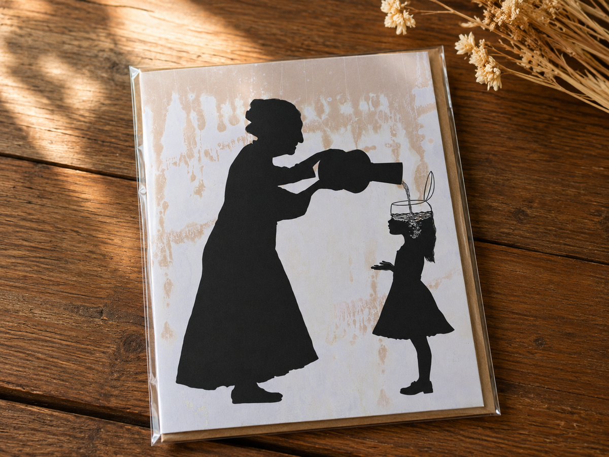 ALL THE GOOD STUFF - grandaughter and grandmother - greeting card with envelope - single and multi pack. Free shipping