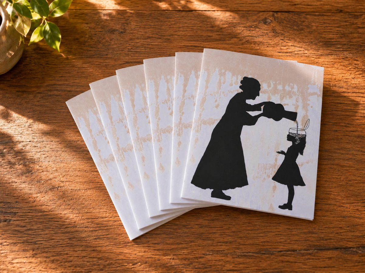 ALL THE GOOD STUFF - grandaughter and grandmother - greeting card with envelope - single and multi pack. Free shipping