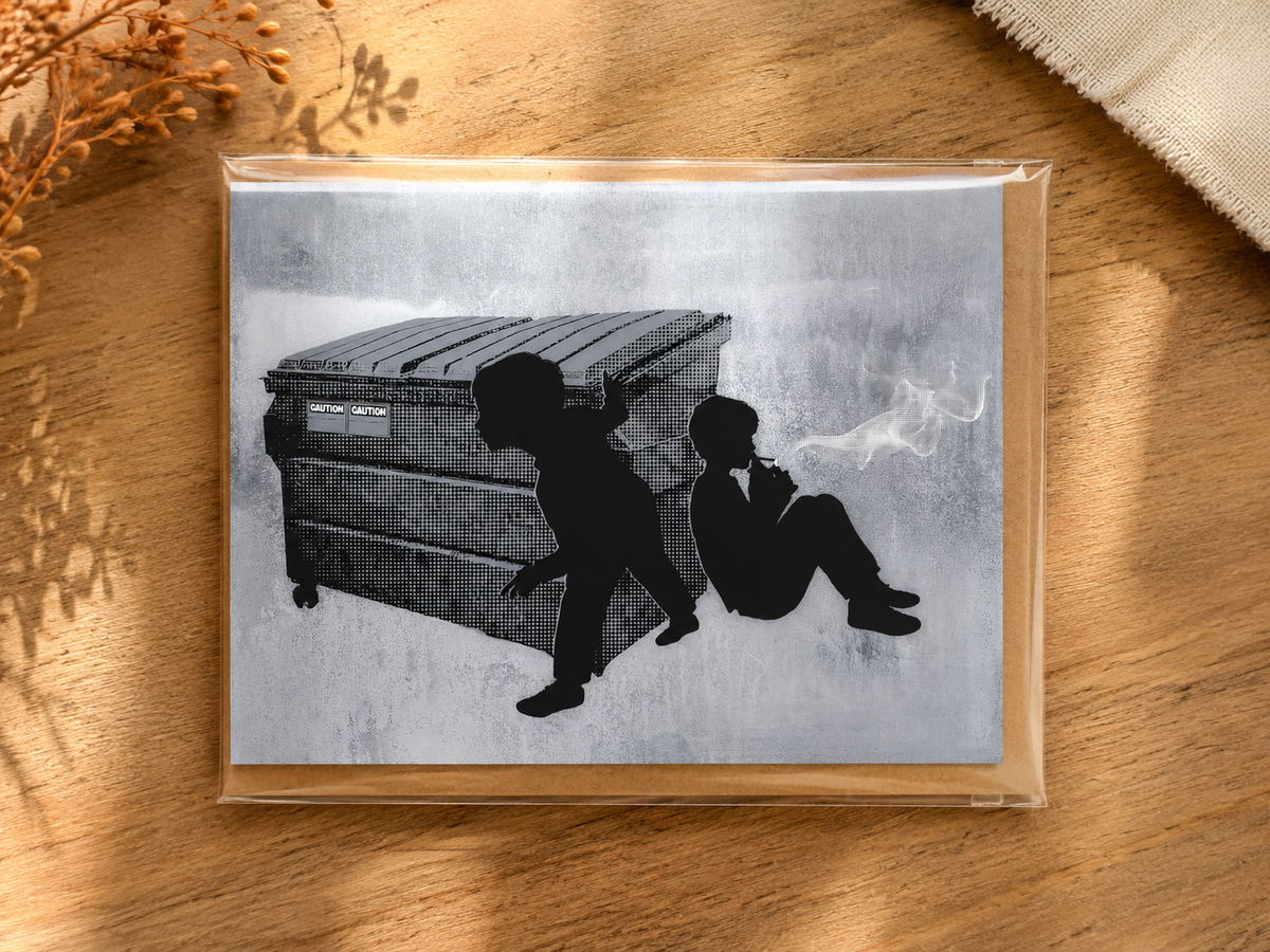 CAUTION CAUTION - greeting card with envelope - single and multi pack. Free shipping