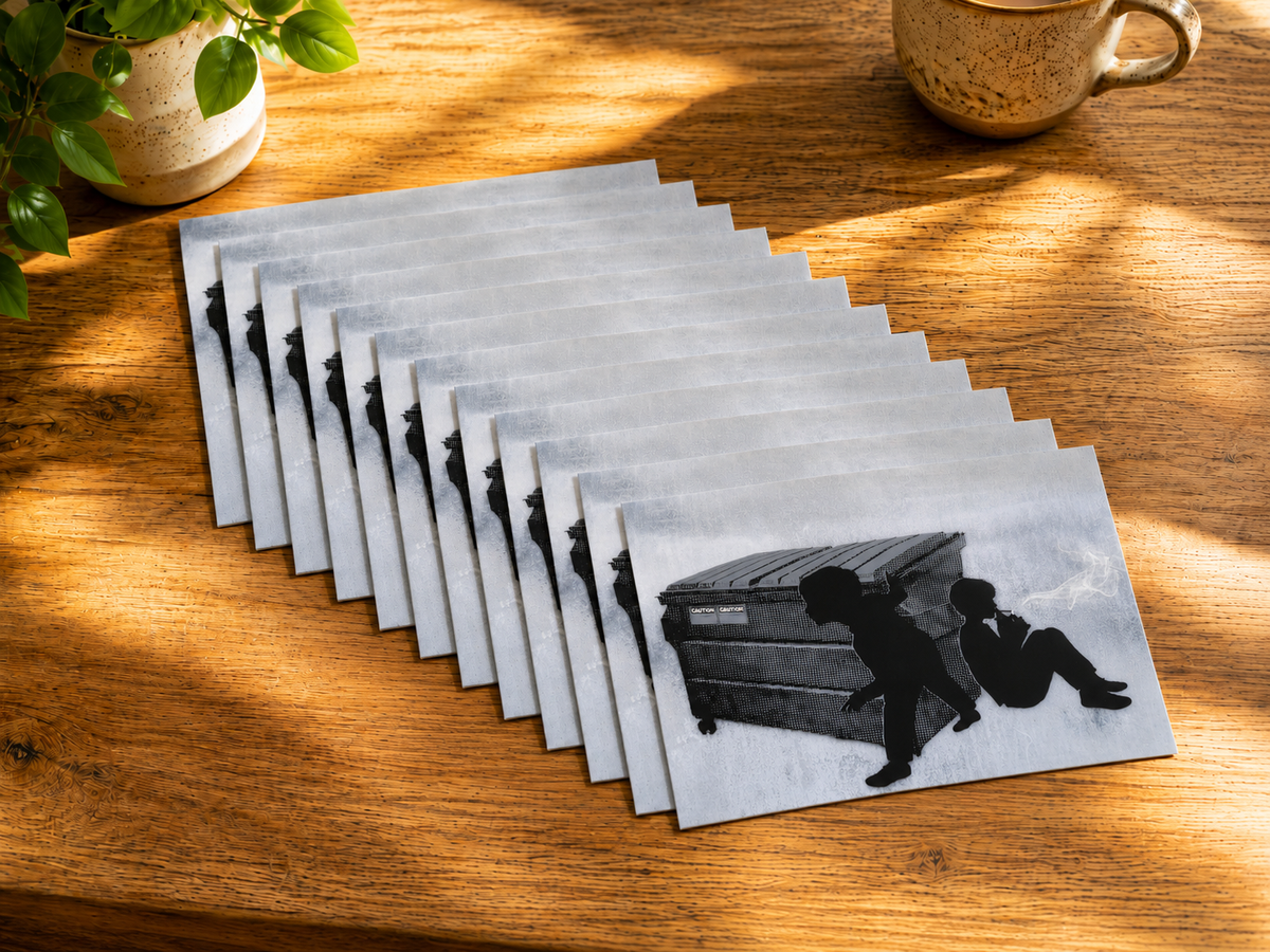 CAUTION CAUTION - greeting card with envelope - single and multi pack. Free shipping
