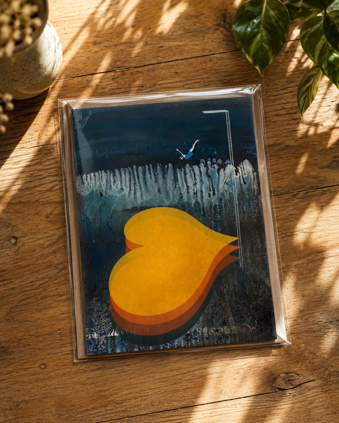 DIVE DEEP - greeting card with envelope - single and multi pack. Free shipping