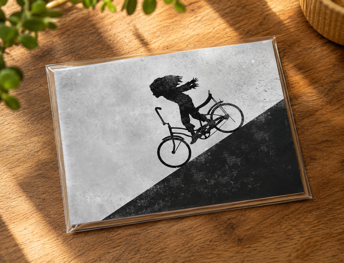 FASTER FASTER - greeting card with envelope - single and multi pack. Free shipping