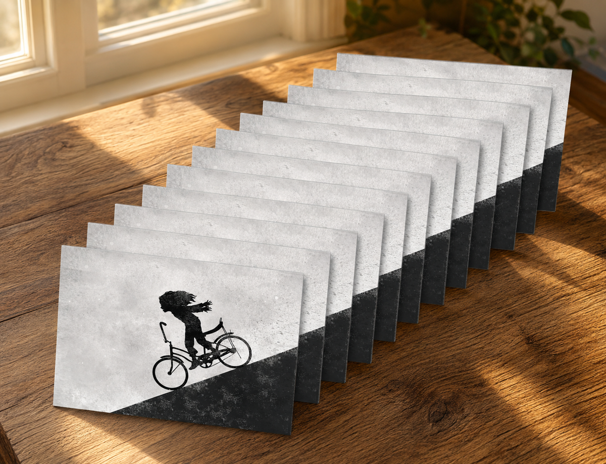 FASTER FASTER - greeting card with envelope - single and multi pack. Free shipping