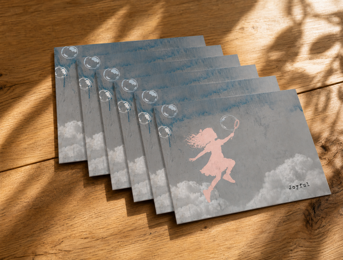 JOYFUL - greeting card with envelope - single and multi pack. Free shipping