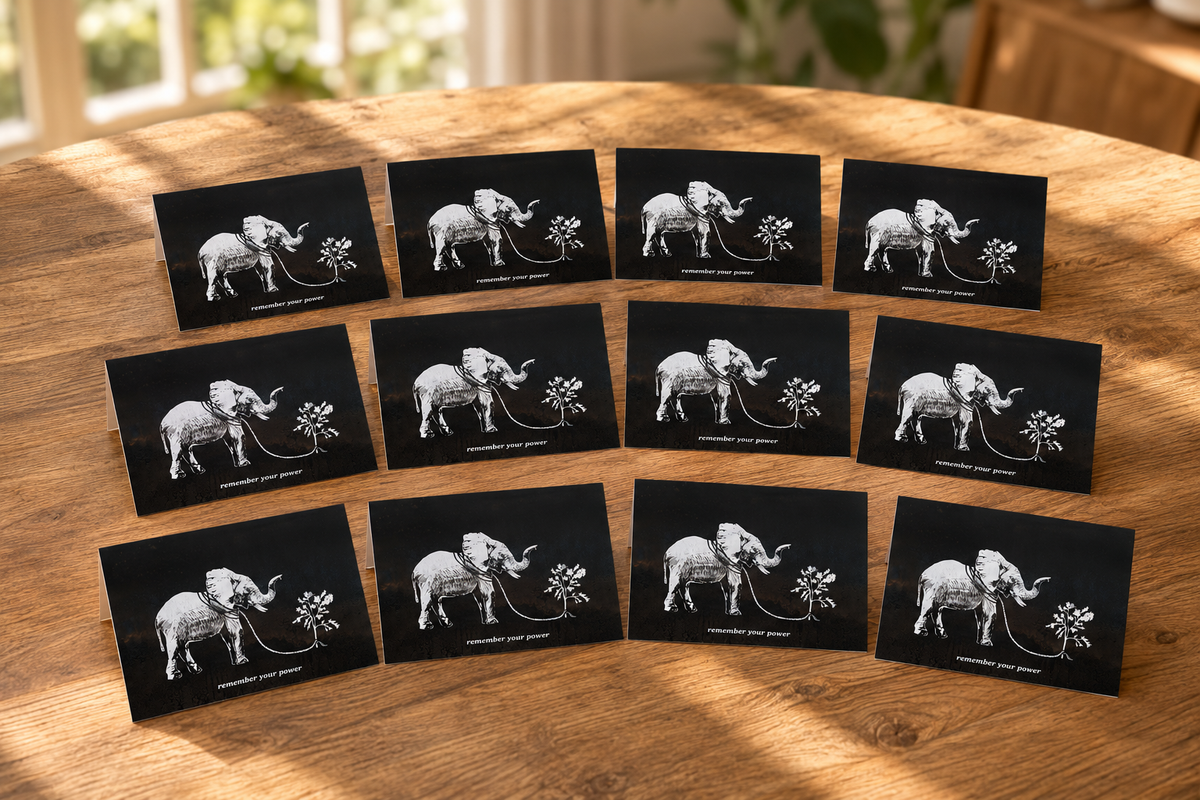 REMEMBER YOUR POWER - greeting card with envelope - single and multi pack. Free shipping