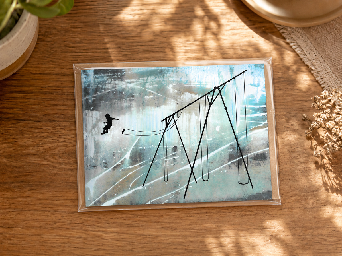 JUMP - greeting card with envelope - single and multi pack. Free shipping