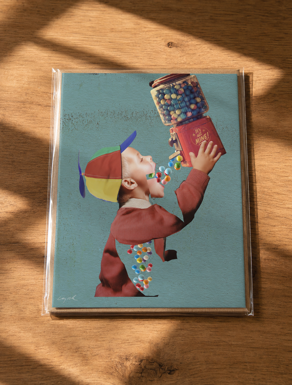 IT'S ALL MINE - greeting card with envelope - single and multi pack. Free shipping