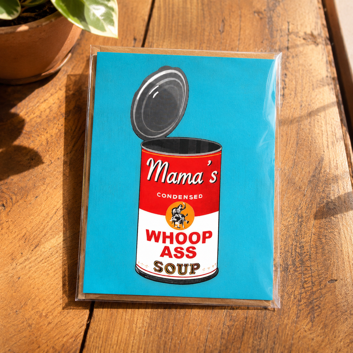 WHOOP ASS - greeting card with envelope - single and multi pack. Free shipping
