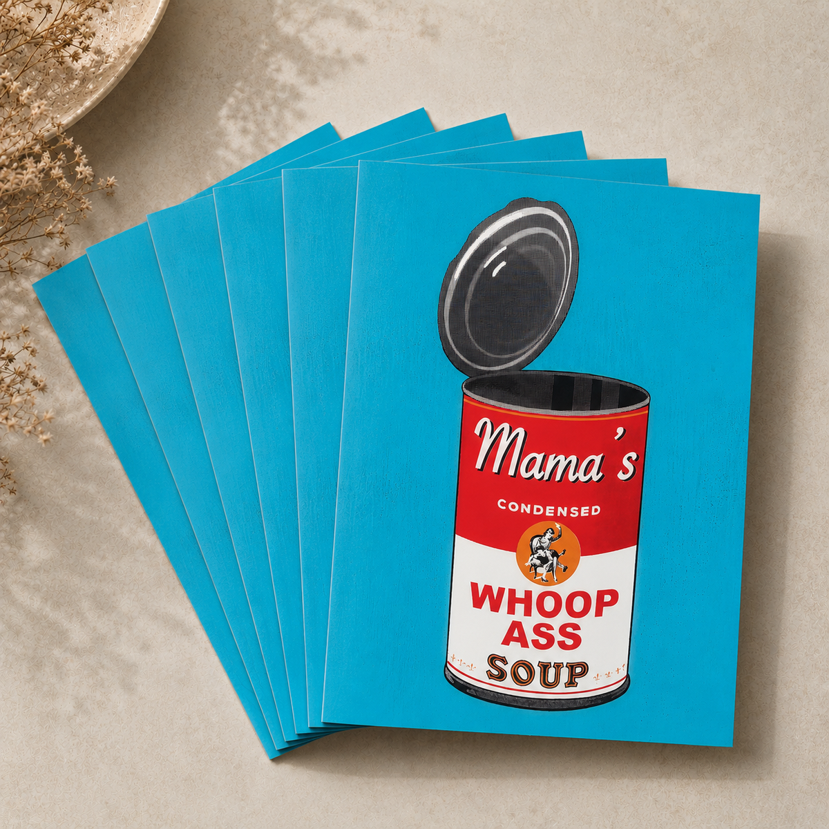 WHOOP ASS - greeting card with envelope - single and multi pack. Free shipping