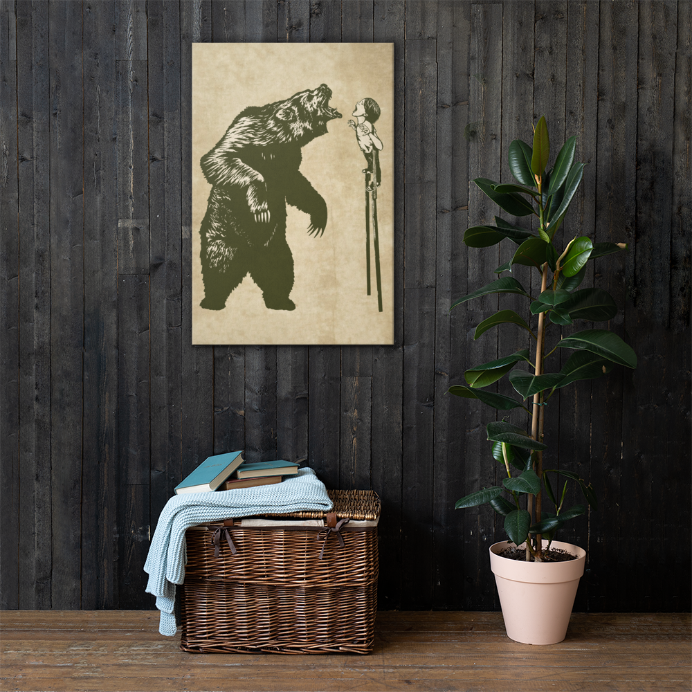 24x36 FIERCE ON STILTS jumbo canvas print