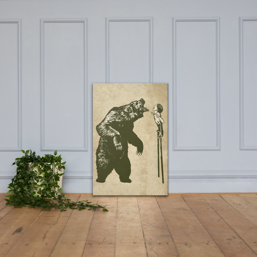 24x36 FIERCE ON STILTS jumbo canvas print
