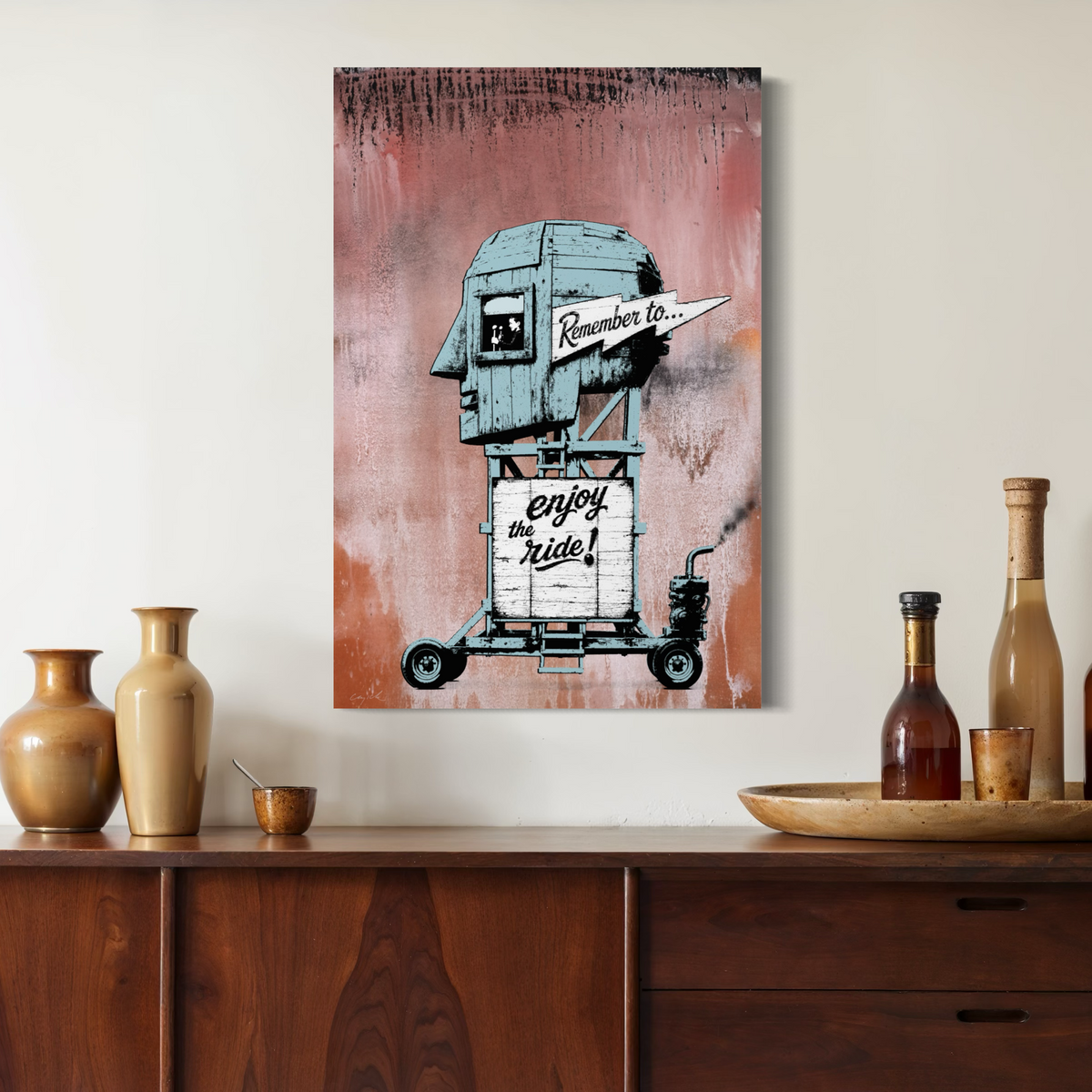 REMEMBER TO ENJOY THE RIDE - Canvas Print - 2 sizes - FREE SHIPPING