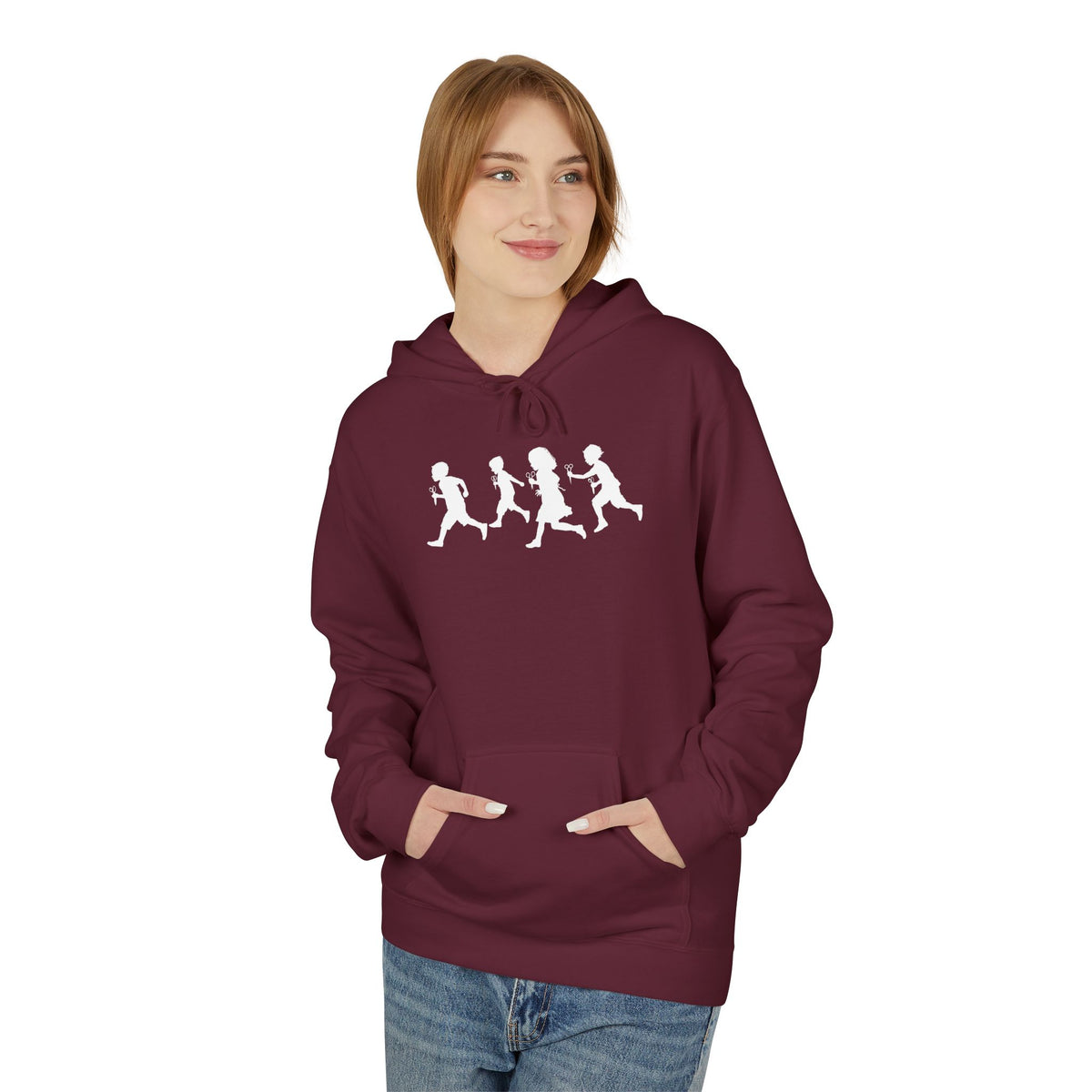 RUNNING WITH SCISSORS - Unisex Fleece Hoodie - FREE SHIPPING