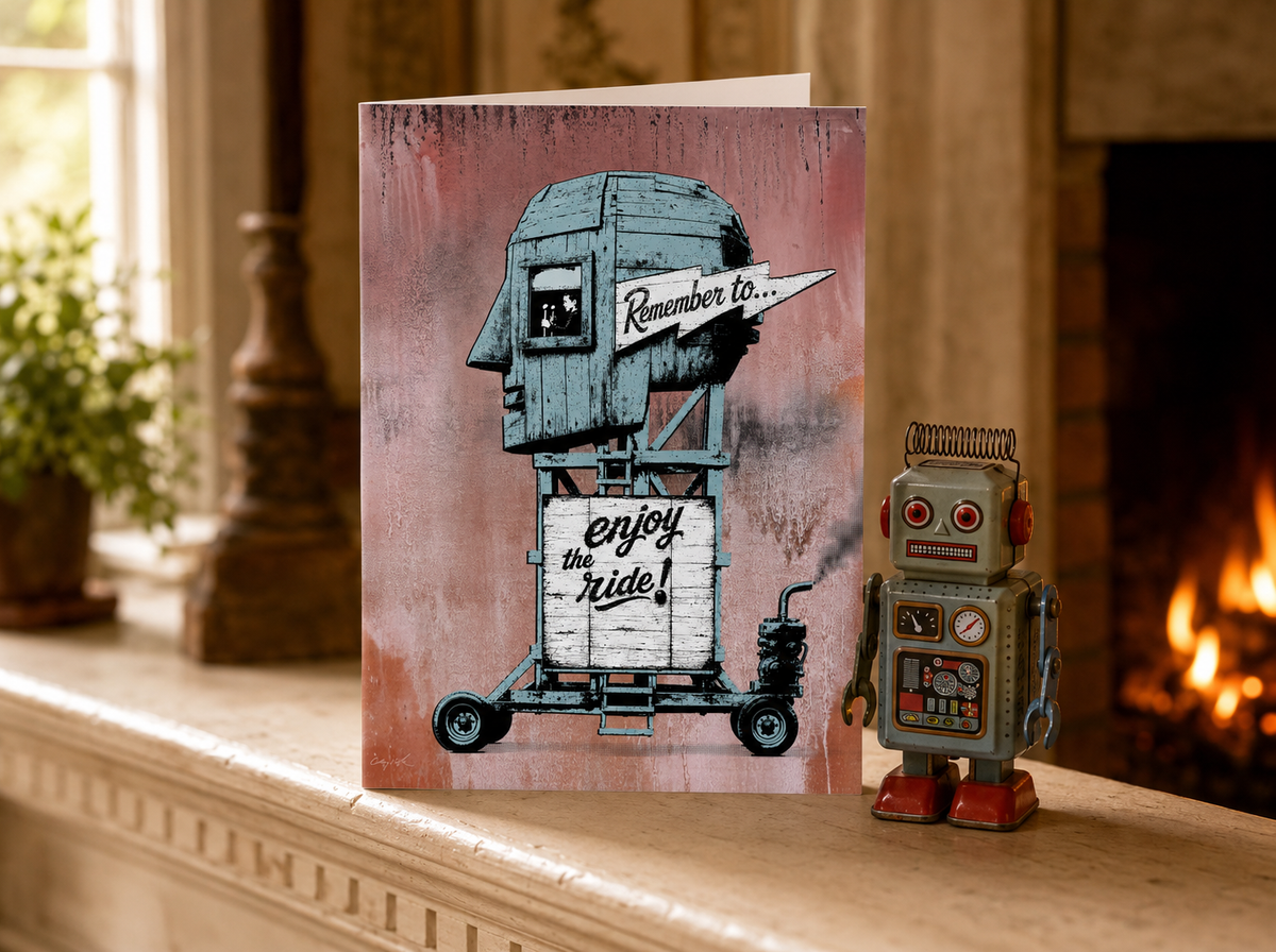 REMEMBER TO ENJOY THE RIDE - greeting card with envelope - single and multi pack. Free shipping