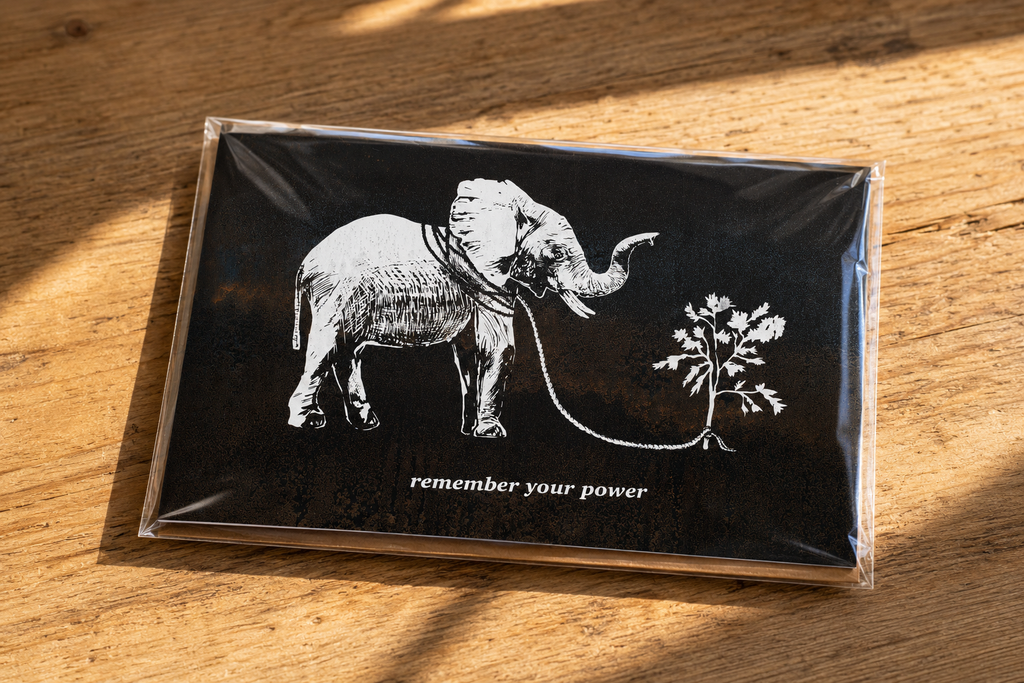REMEMBER YOUR POWER - greeting card with envelope - single and multi pack. Free shipping