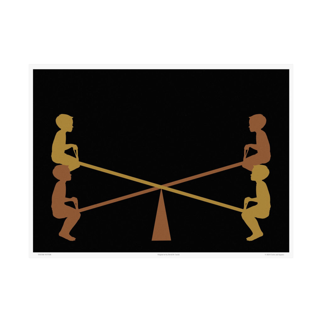 TEETER TOTTER - poster - 3 sizes