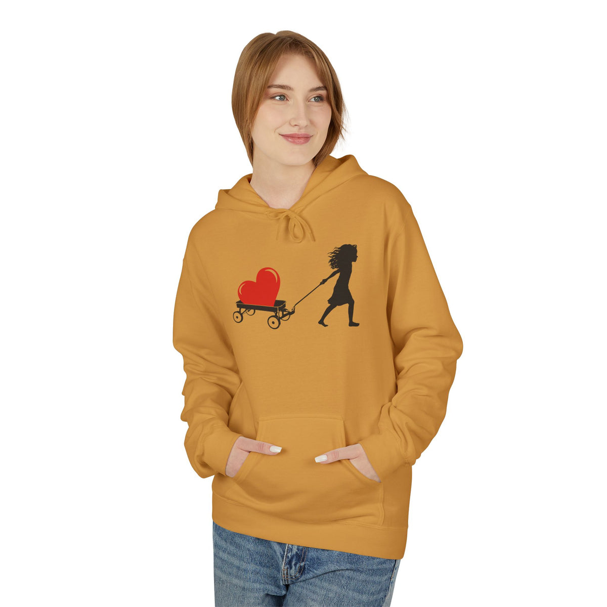 HEART TOO BIG TO CARRY - Unisex Fleece Hoodie - FREE SHIPPING