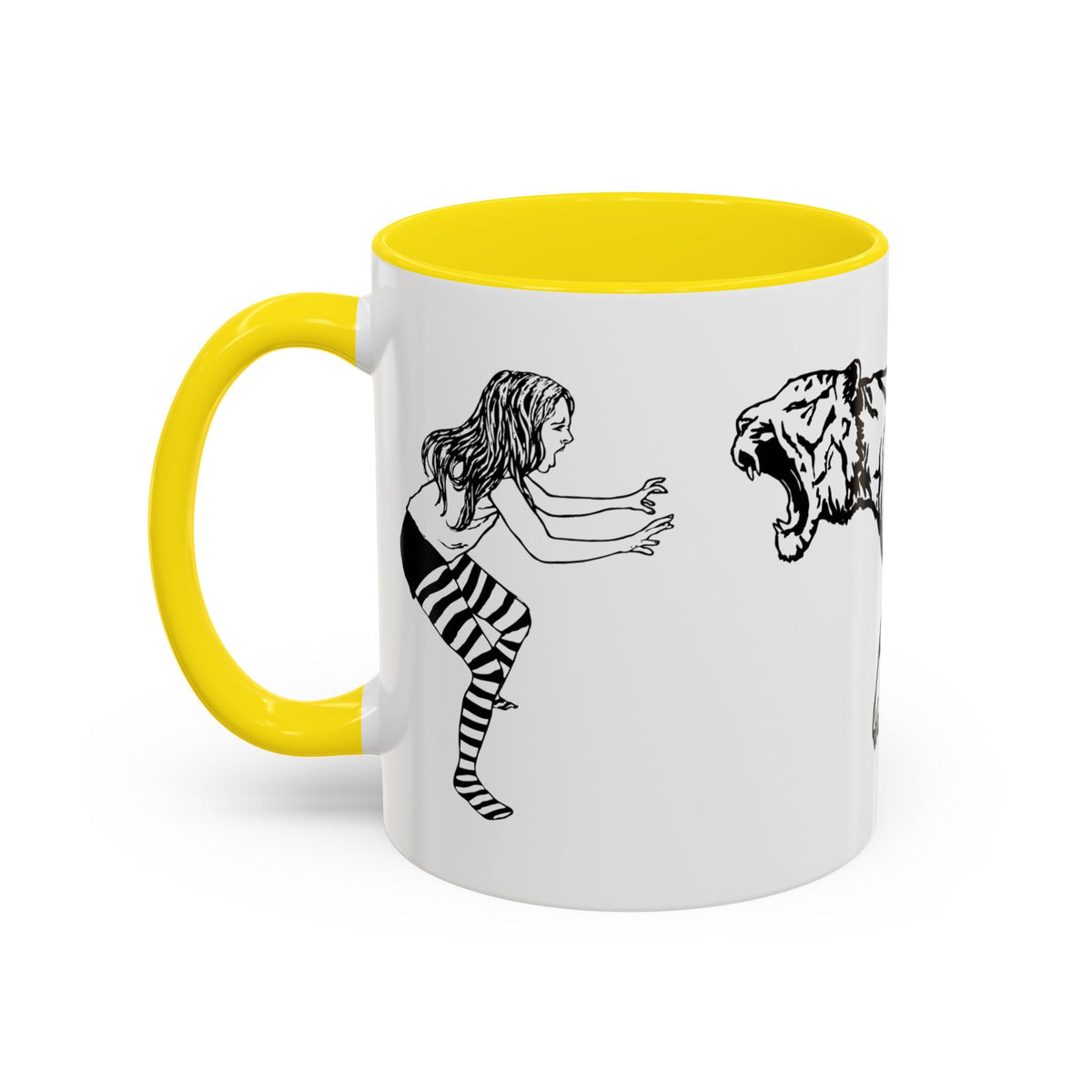 FIERCE (black and white) - Accent Coffee Mug (11oz)