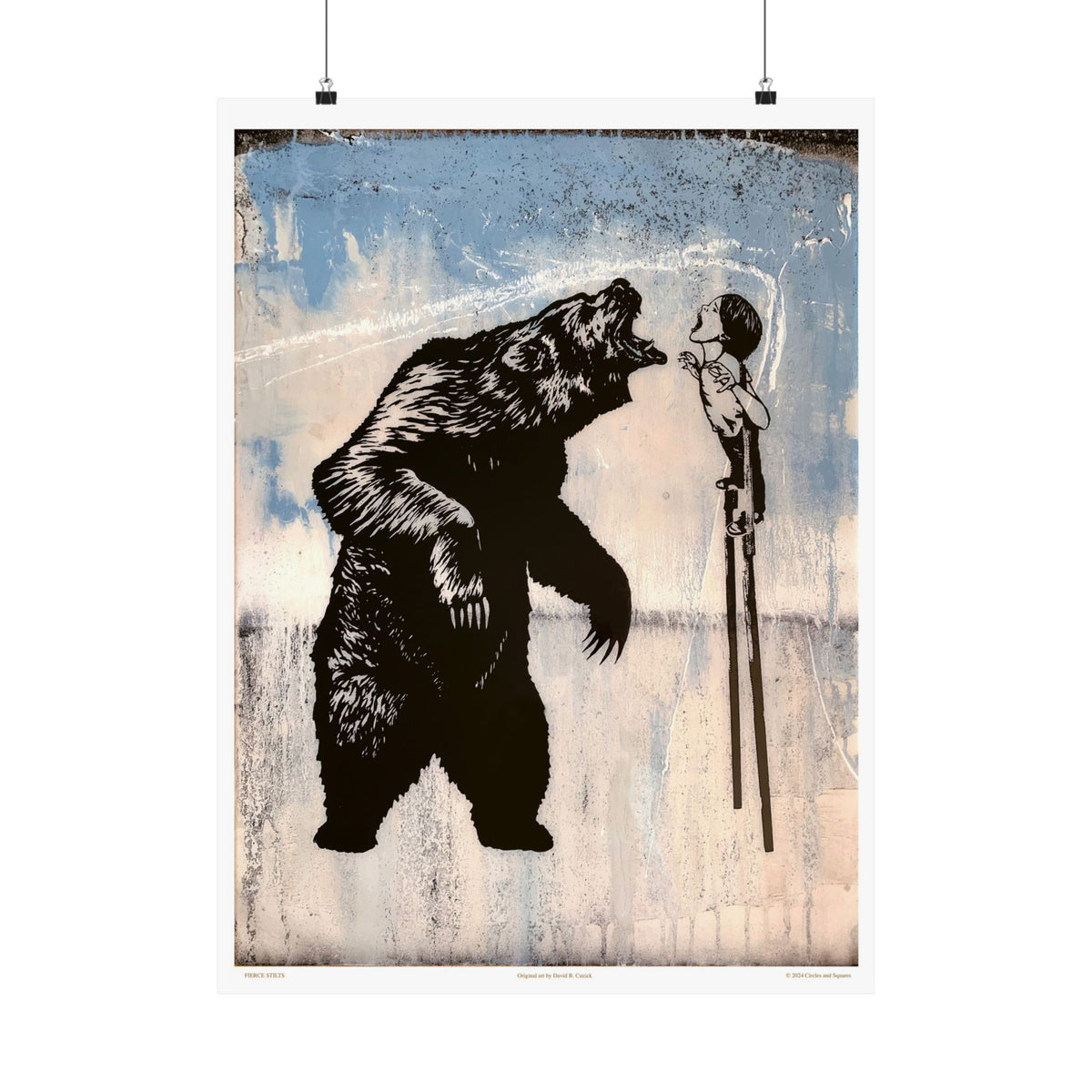 FIERCE ON STILTS - color - poster - 3 sizes