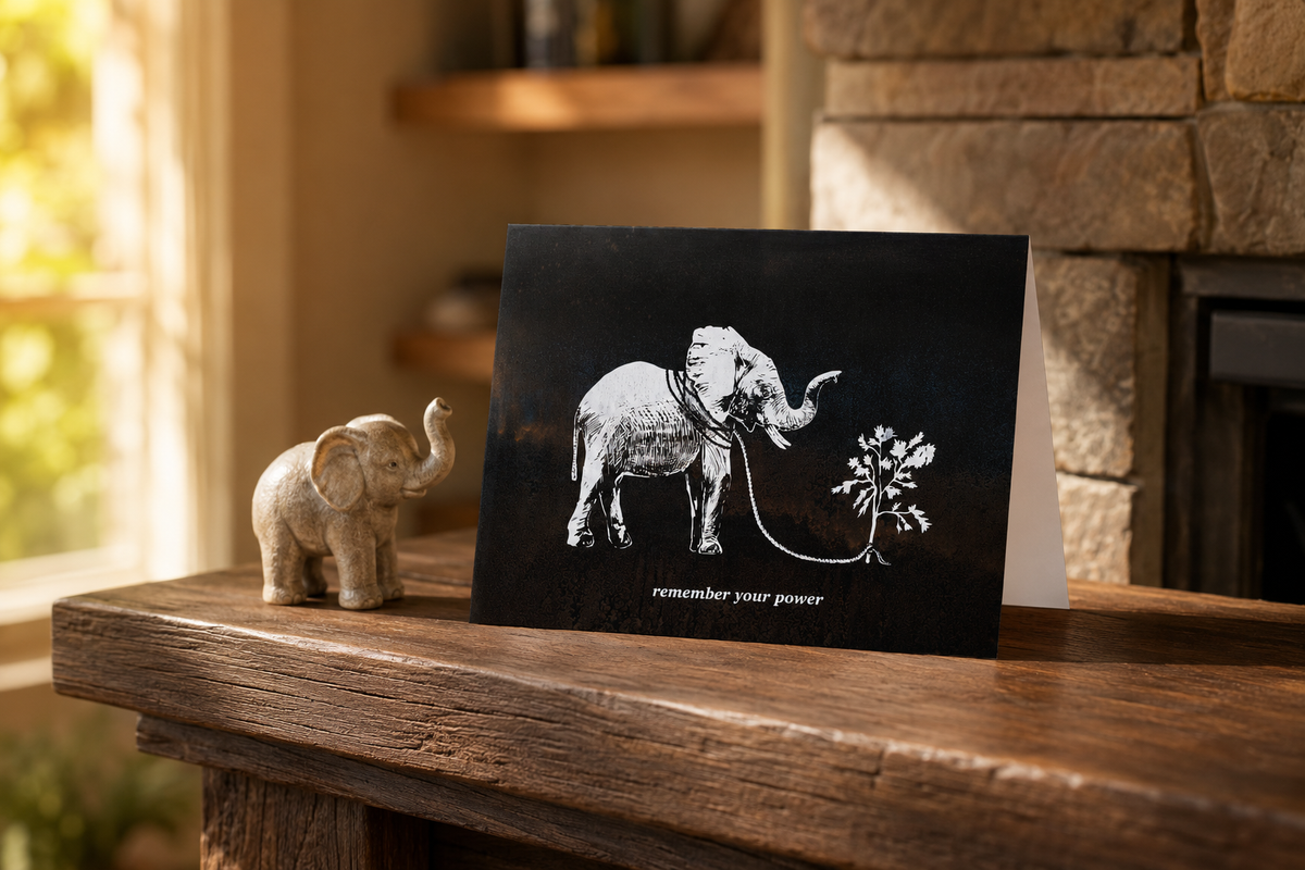REMEMBER YOUR POWER - greeting card with envelope - single and multi pack. Free shipping