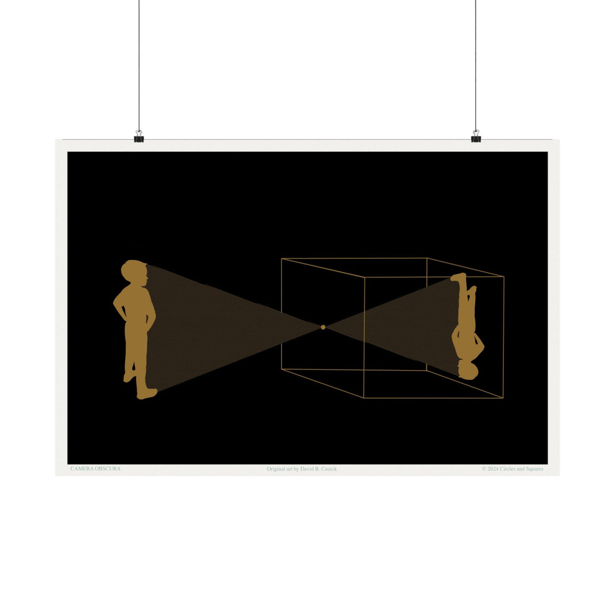 CAMERA OBSCURA_black and gold - poster - 3 sizes