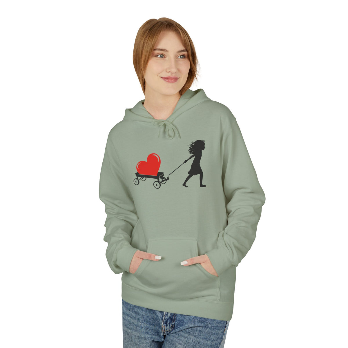 HEART TOO BIG TO CARRY - Unisex Fleece Hoodie - FREE SHIPPING