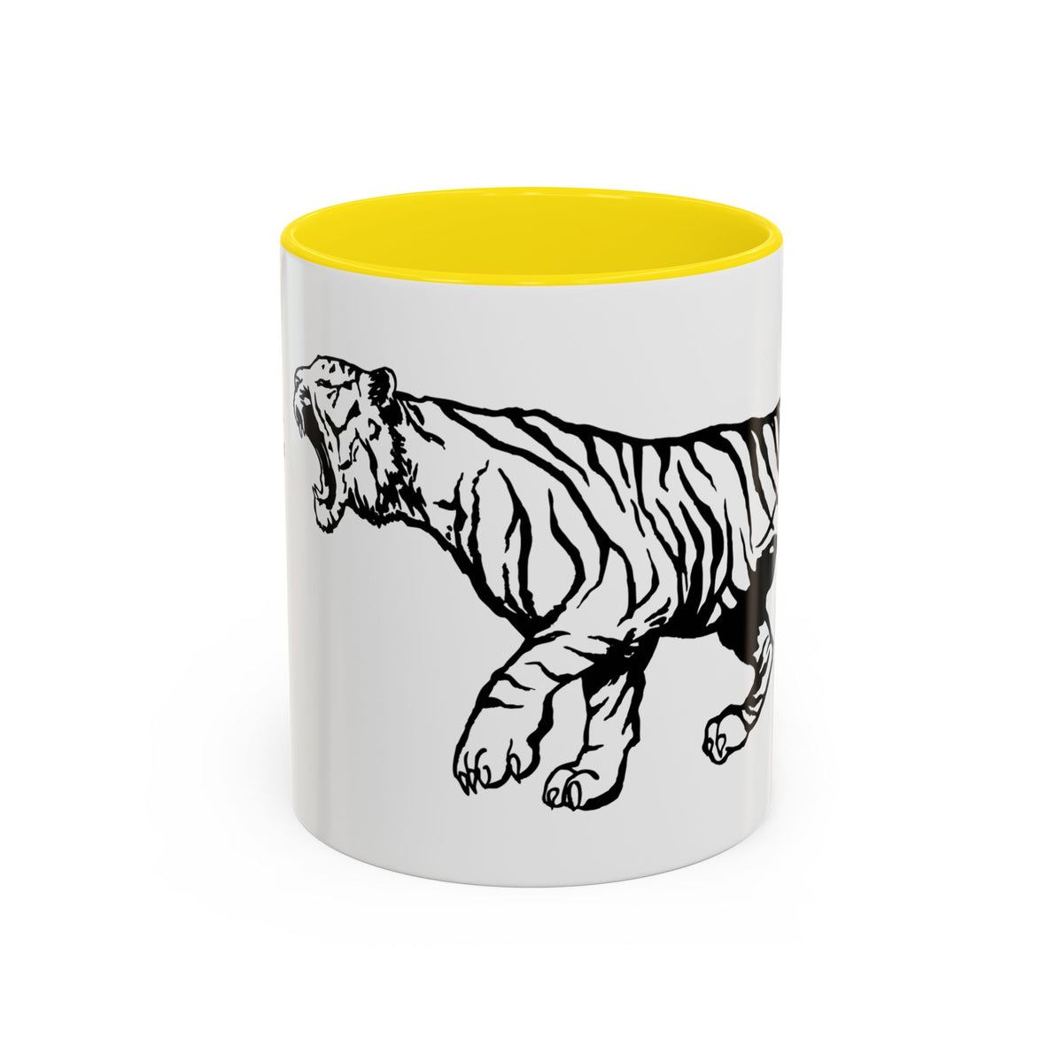 FIERCE (black and white) - Accent Coffee Mug (11oz)