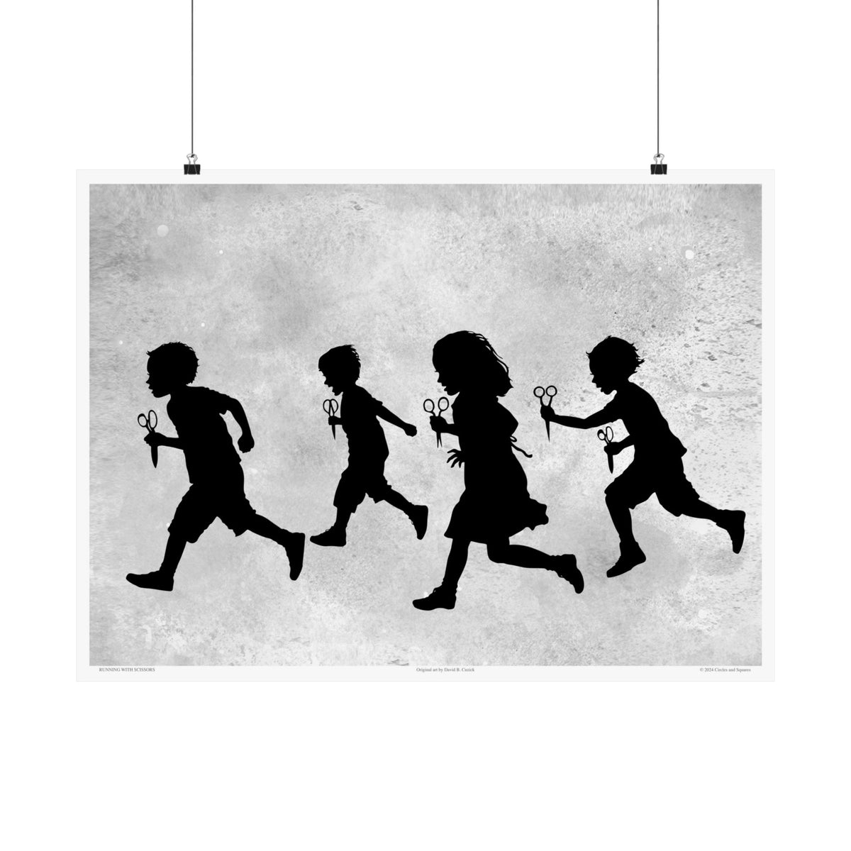 RUNNING WITH SCISSORS - poster - 3 sizes