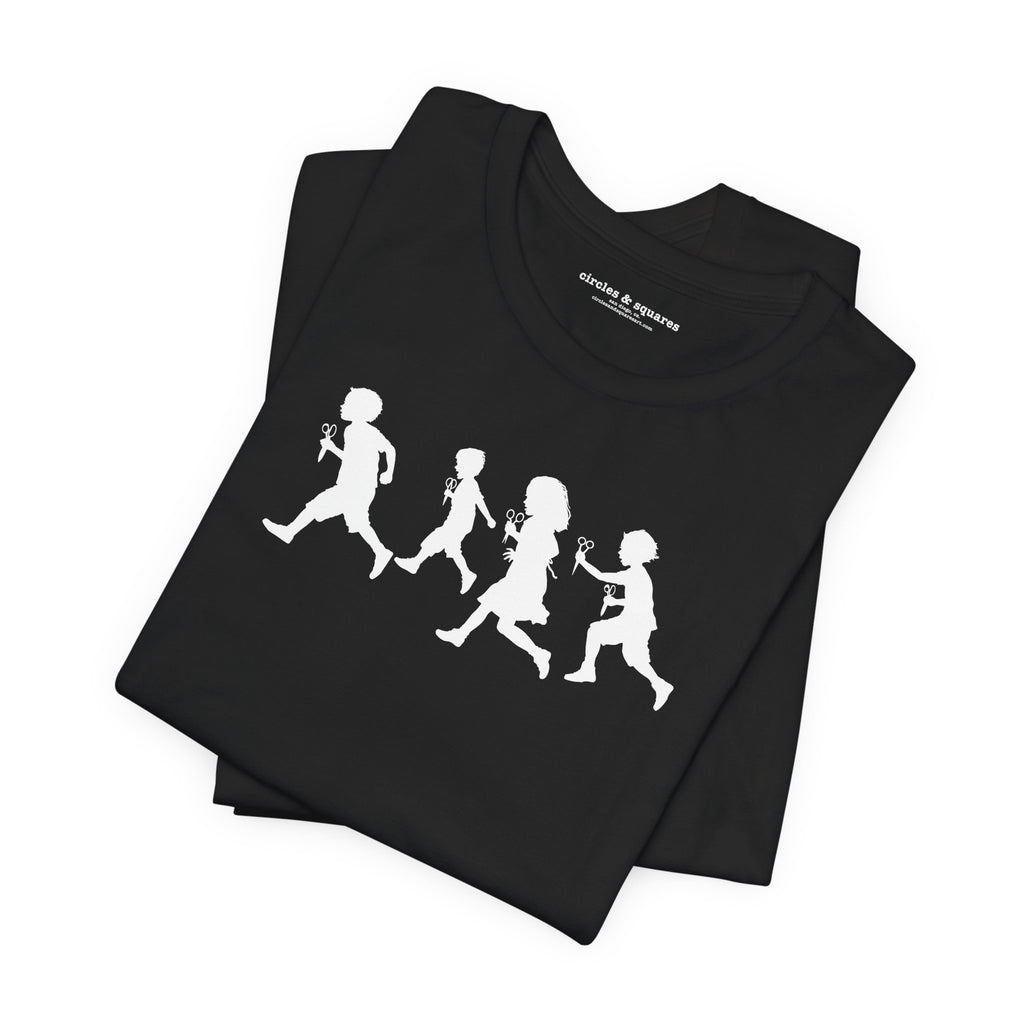 RUNNING WITH SCISSORS - Unisex tee for men and women