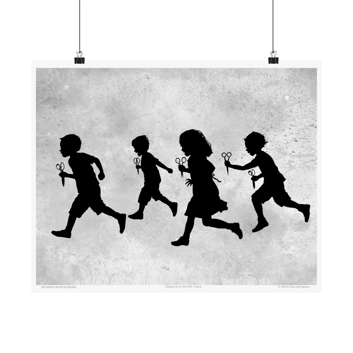 RUNNING WITH SCISSORS - poster - 3 sizes