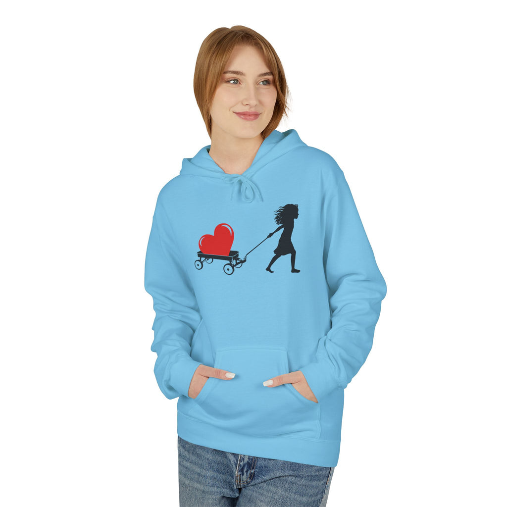 HEART TOO BIG TO CARRY - Unisex Fleece Hoodie - FREE SHIPPING