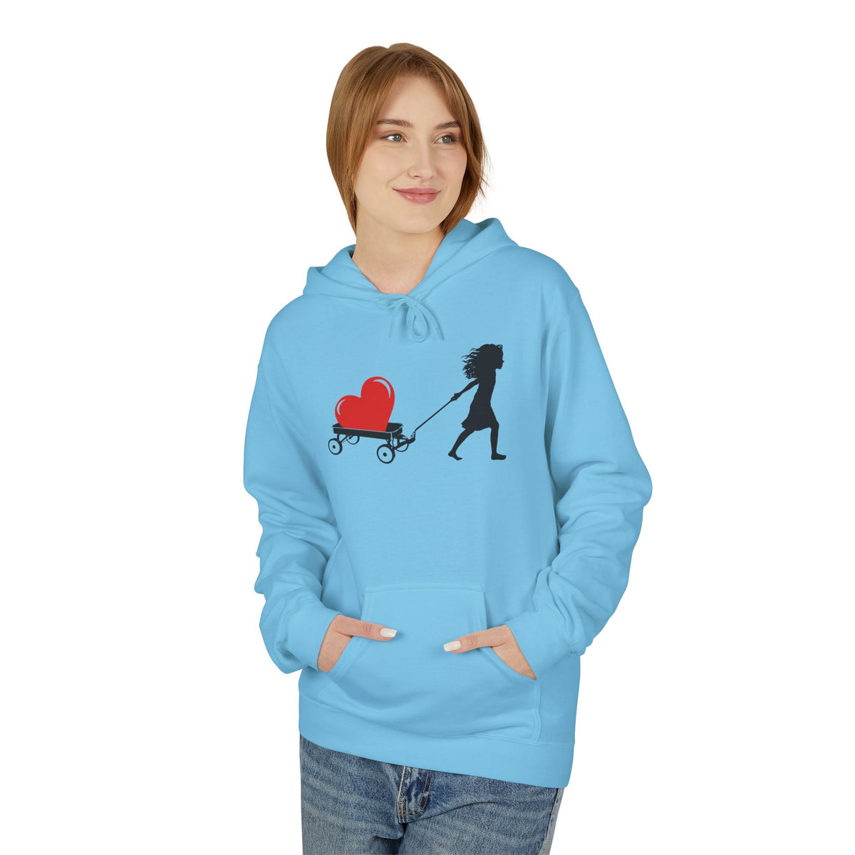 HEART TOO BIG TO CARRY - Unisex Fleece Hoodie - FREE SHIPPING