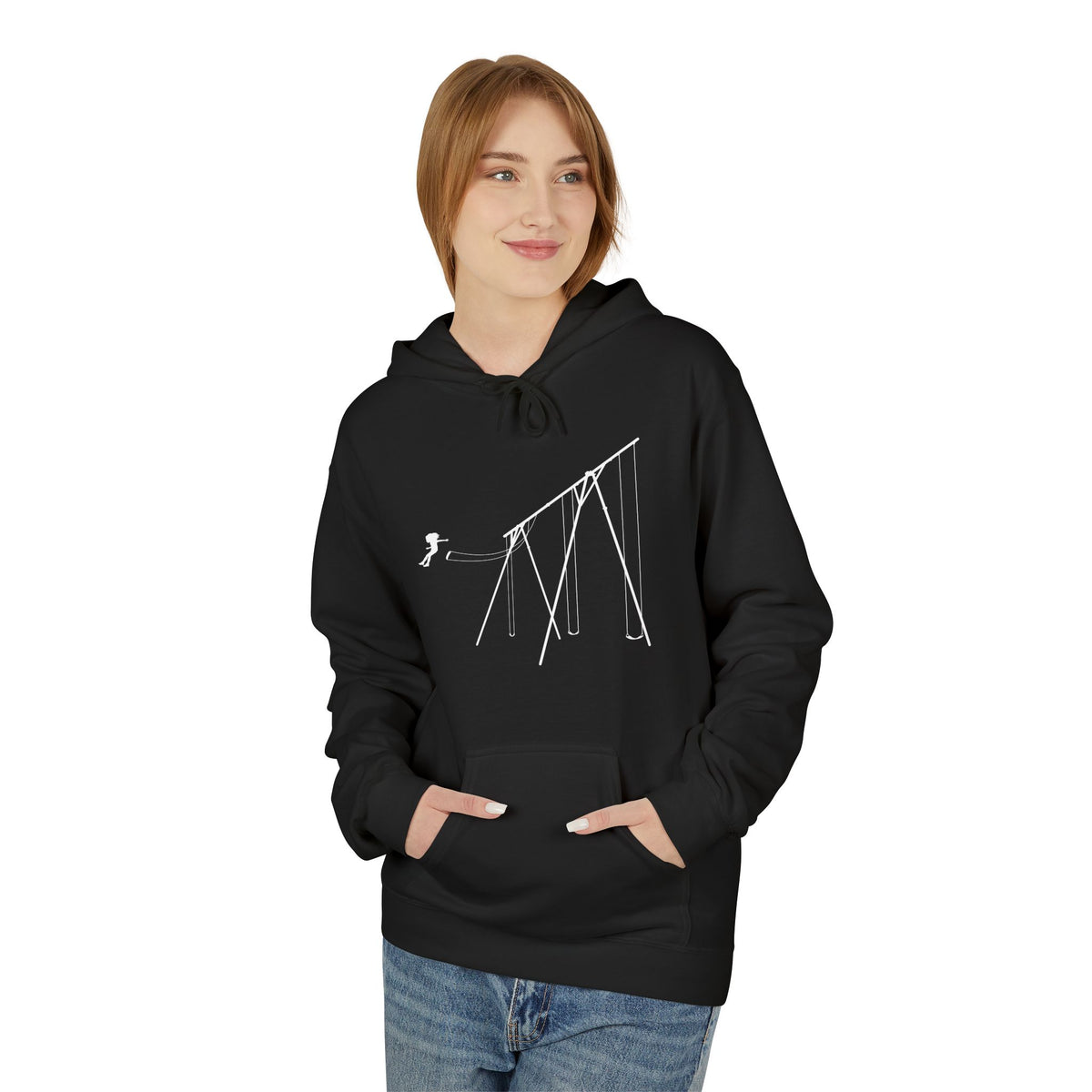JUMP (girl) - Unisex Fleece Hoodie - FREE SHIPPING