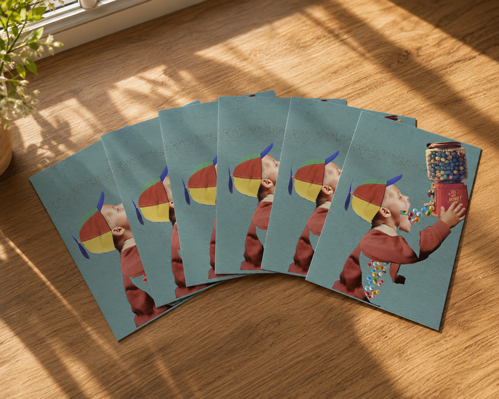 IT'S ALL MINE - greeting card with envelope - single and multi pack. Free shipping