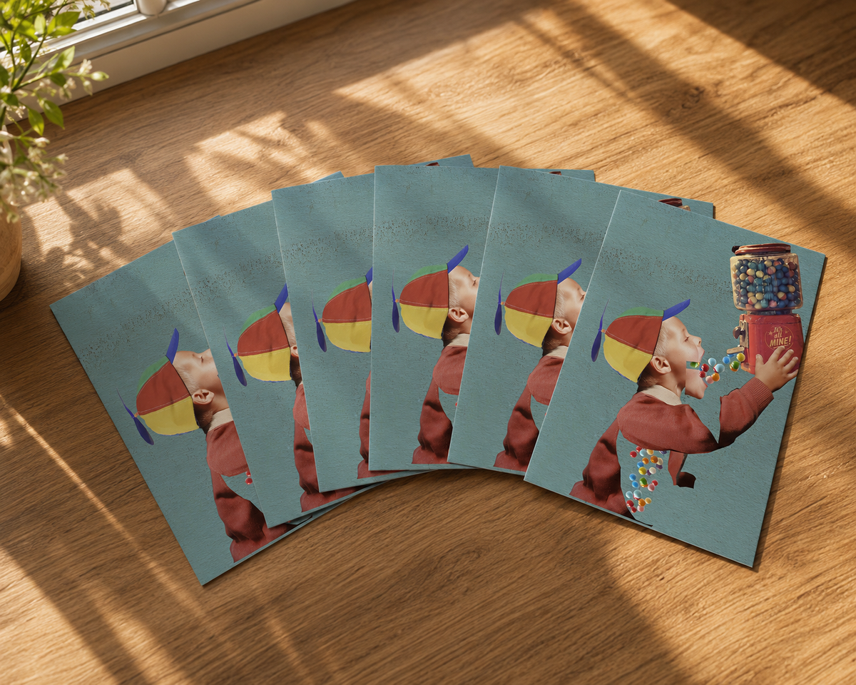 IT'S ALL MINE - greeting card with envelope - single and multi pack. Free shipping