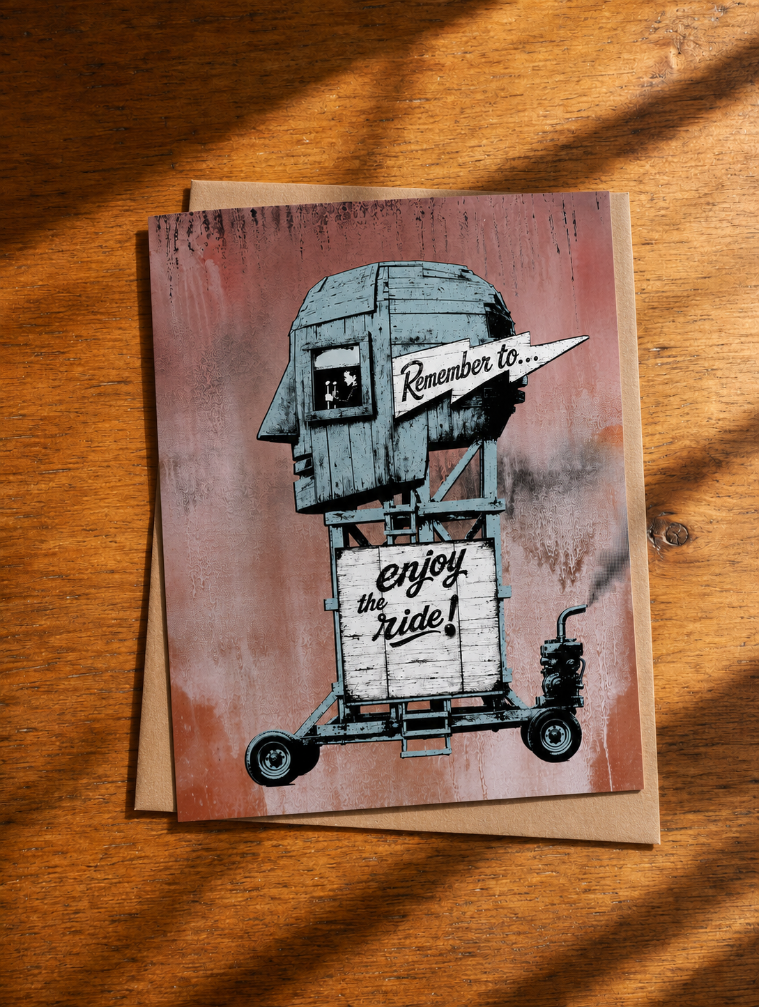 REMEMBER TO ENJOY THE RIDE - greeting card with envelope - single and multi pack. Free shipping