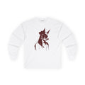 GIRL WEARING FOX MASK - long sleeve unisex tee for men and women