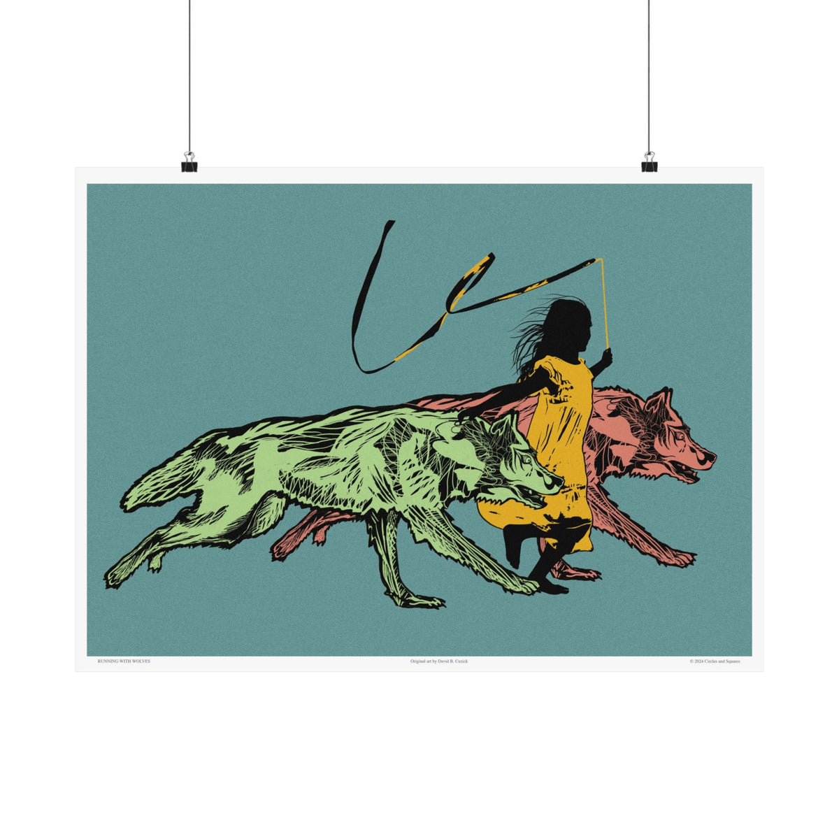 RUNNING WITH WOLVES - color - poster - 3 sizes