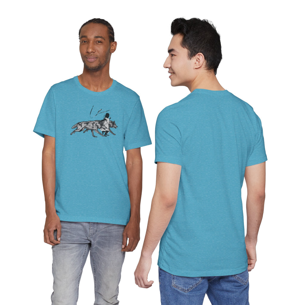 RUNNING WITH WOLVES - Unisex tee for men and women - FREE SHIPPING