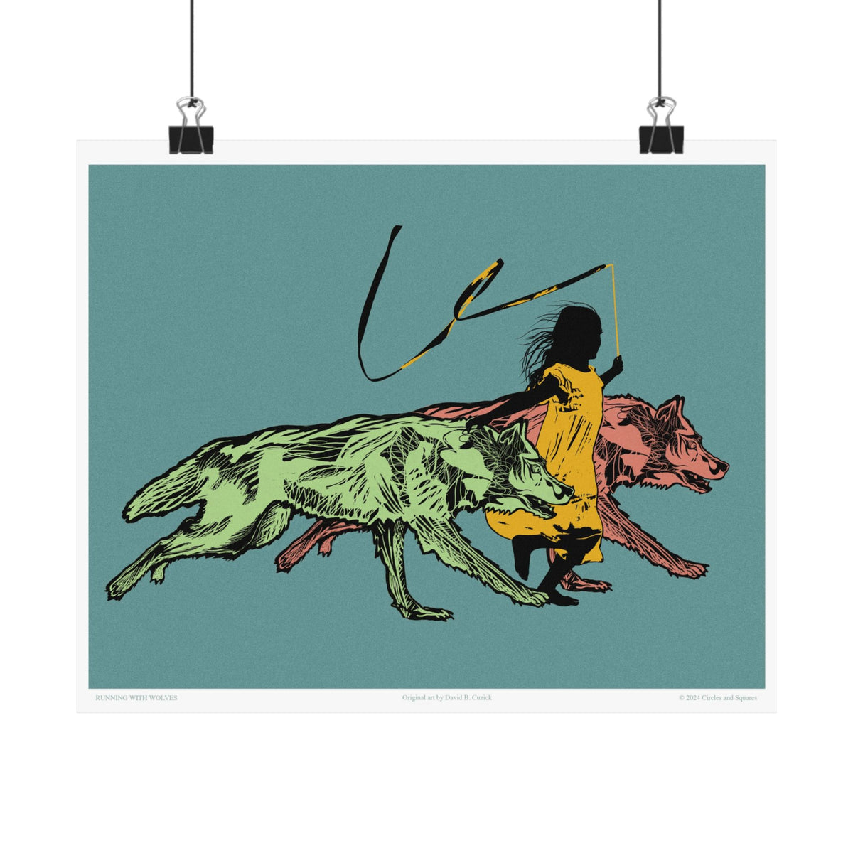 RUNNING WITH WOLVES - color - poster - 3 sizes