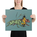 RUNNING WITH WOLVES - Canvas Print - 2 sizes, 2 COLORS - FREE SHIPPING