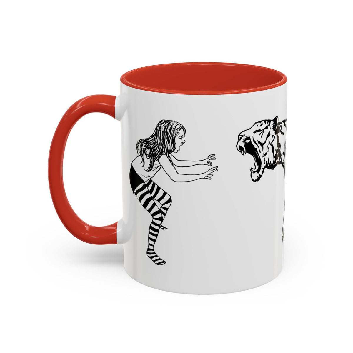 FIERCE (black and white) - Accent Coffee Mug (11oz)