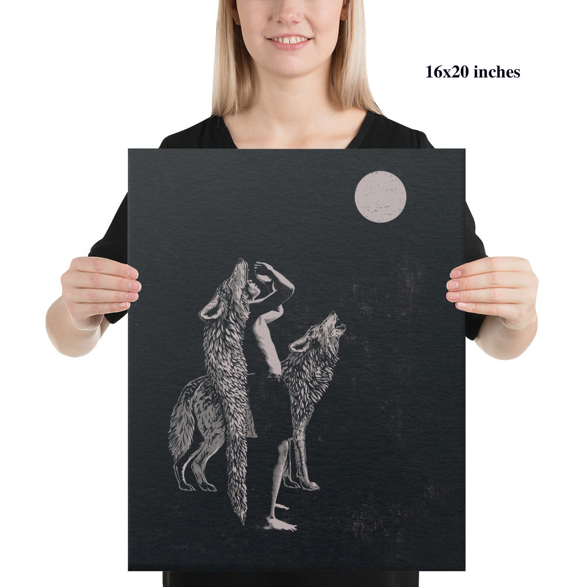 HOWL - Canvas Print - 2 sizes - FREE SHIPPING