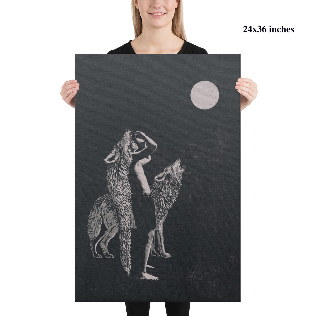 HOWL - Canvas Print - 2 sizes - FREE SHIPPING