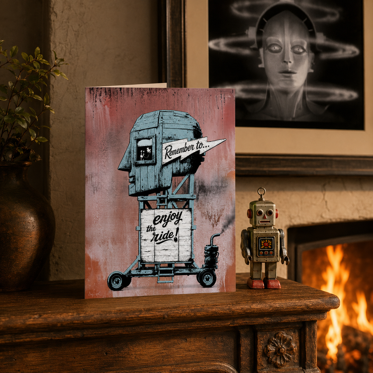 REMEMBER TO ENJOY THE RIDE - greeting card with envelope - single and multi pack. Free shipping