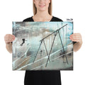 JUMP (girl - colorful) - Canvas Print - 2 sizes - FREE SHIPPING